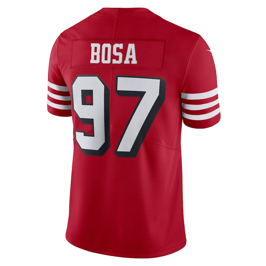 SF.49ers #97 Nick Bosa New Red Black Stitched American Football Jerseys 2022