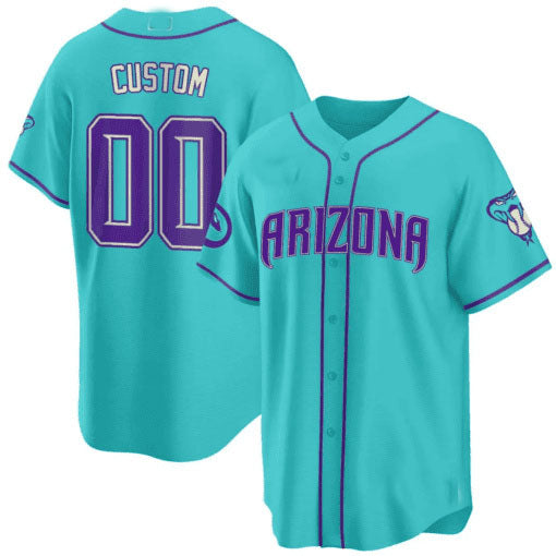 Custom Arizona Diamondbacks 2024 Teal Purple ¡§C All Stitched Baseball Jersey