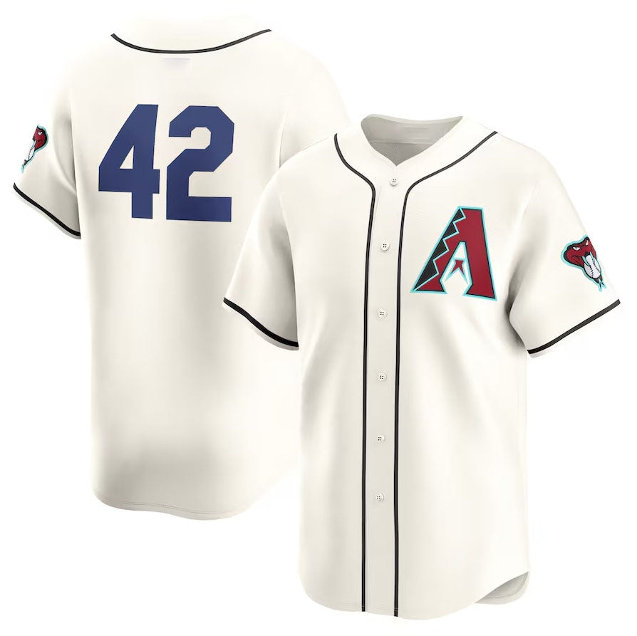 Arizona Diamondbacks 2024 #42 Jackie Robinson Day Home Limited Jersey ¡§C White Stitches Baseball Jerseys