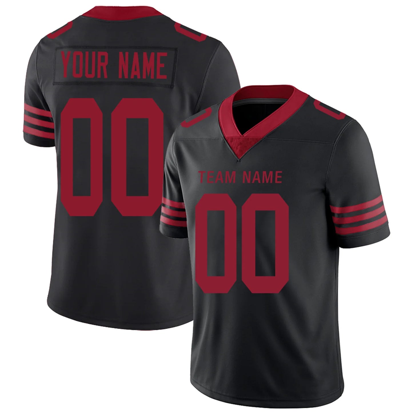 Custom SF.49ers Balck Personalized Design Your Own Name and Number for Men Women Youth Footbal Jerseys