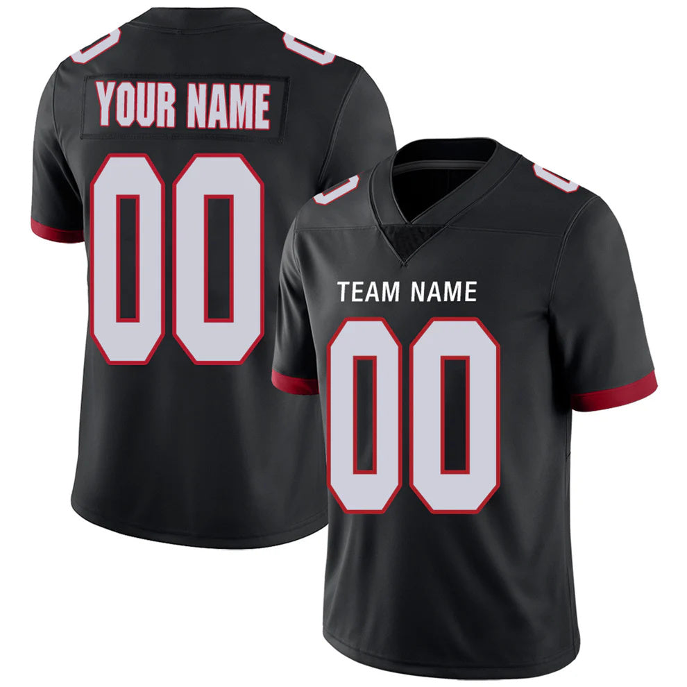 Custom A.Falcons Black Personalized Design Your Own Name and Number for Men Women Youth Footbal Jerseys