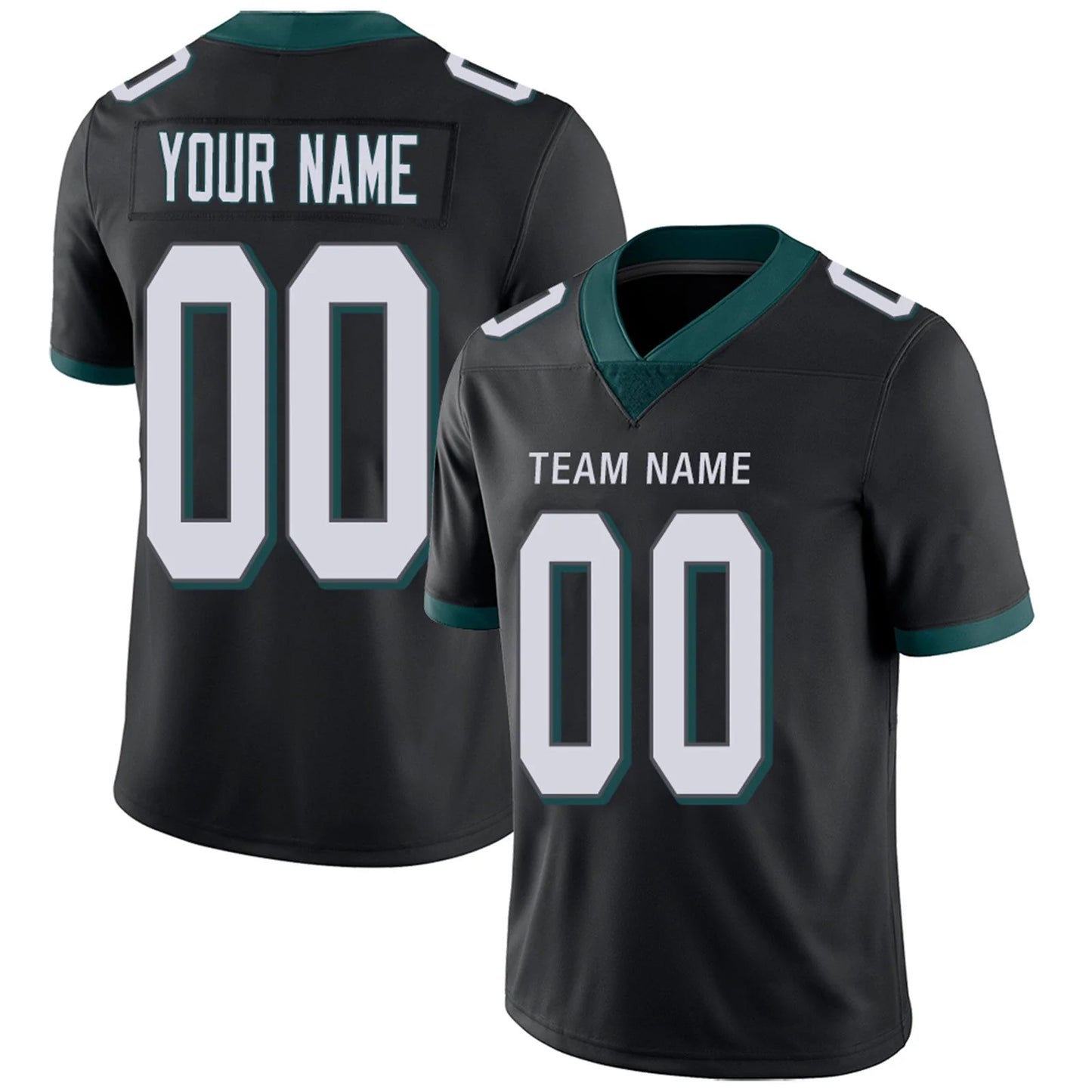 Custom P.Eagles Black Personalized Design Your Own Name and Number for Men Women Youth Footbal Jerseys