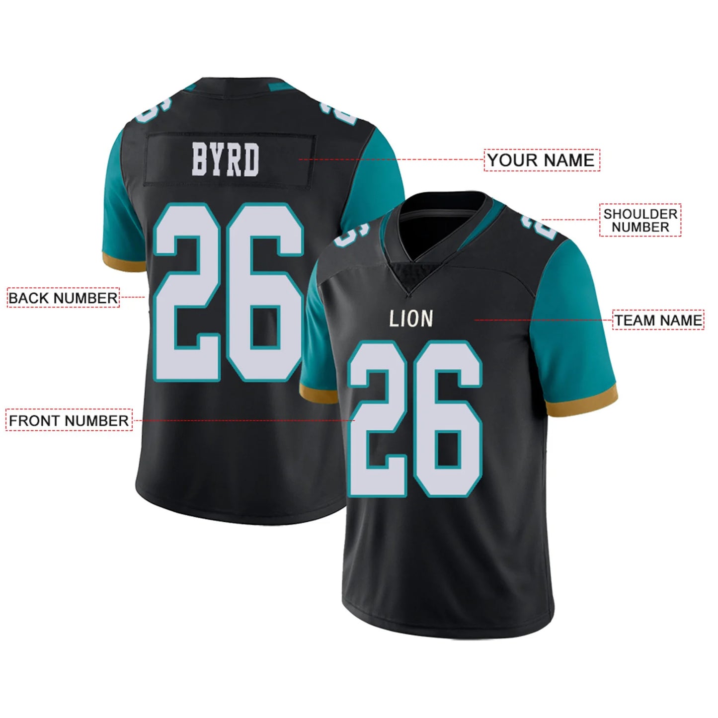 Custom J.Jaguars Black Personalized Design Your Own Name and Number for Men Women Youth Footbal Jerseys