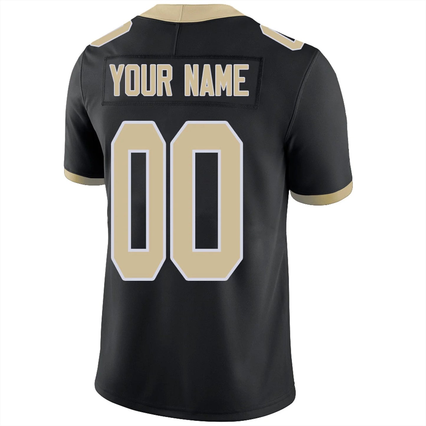 Custom NO.Saints Black Personalized Design Your Own Name and Number for Men Women Youth Footbal Jerseys