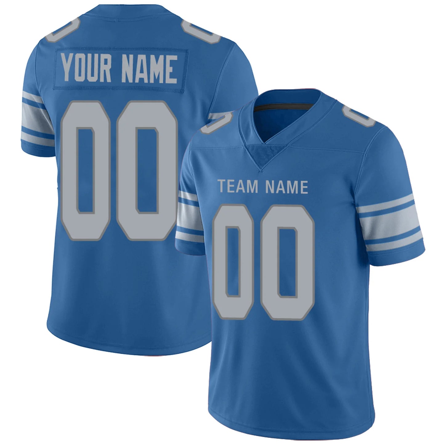 Custom D.Lions Blue Personalized Design Your Own Name and Number for Men Women Youth Footbal Jerseys