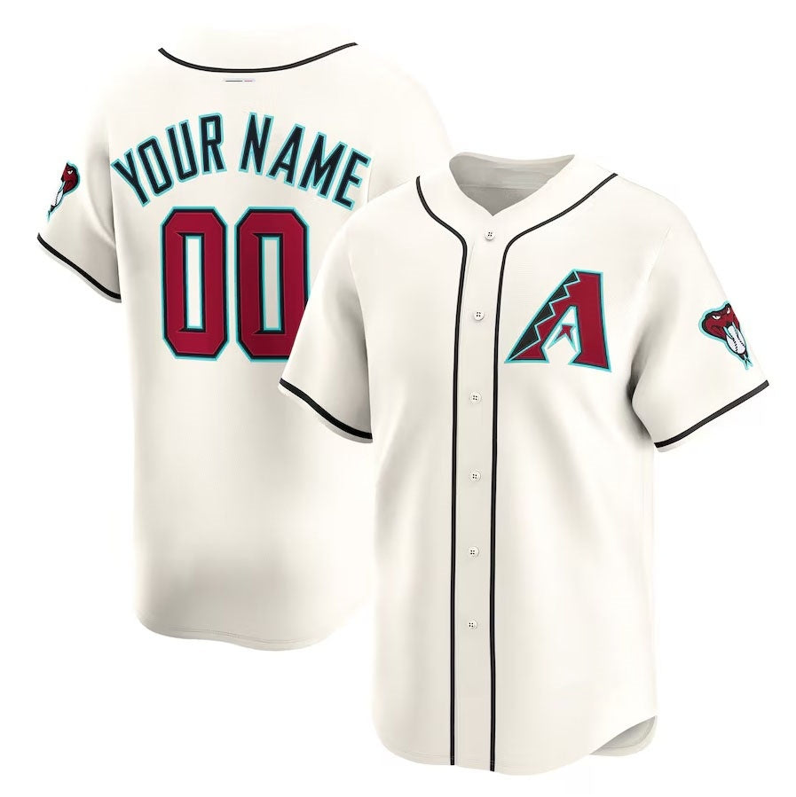 Custom A.Diamondbacks Home Limited Jersey - Cream Stitched Basebal Jersey