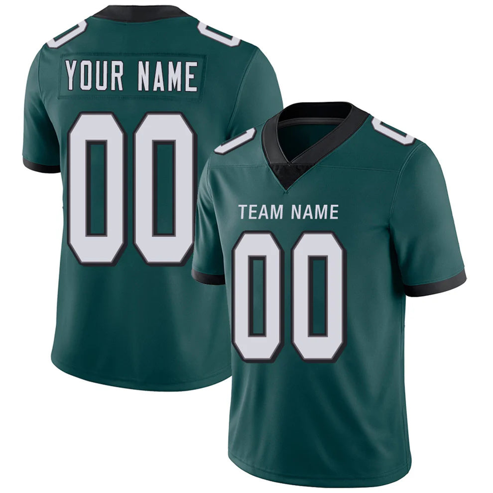 Custom P.Eagles Green Personalized Design Your Own Name and Number for Men Women Youth Footbal Jerseys