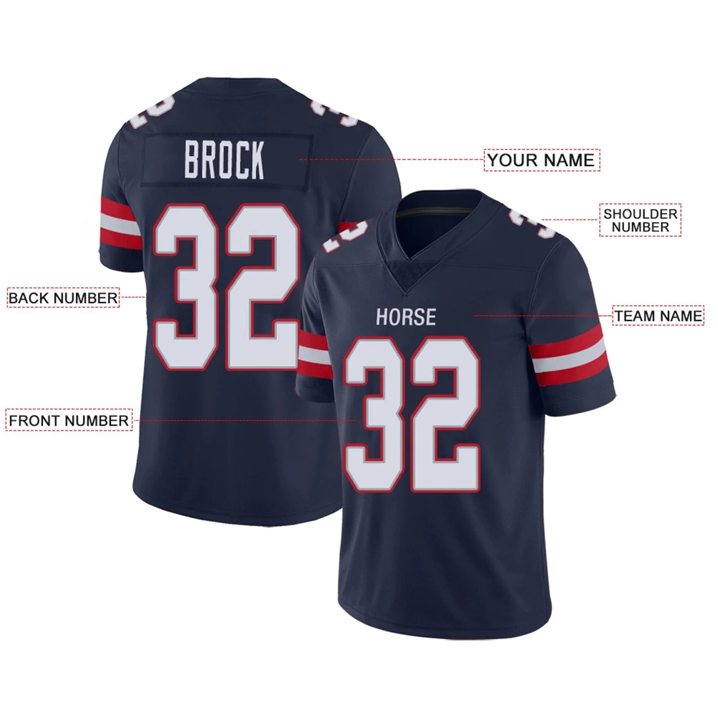 Custom NE.Patriots Navy Personalized Design Your Own Name and Number for Men Women Youth Footbal Jerseys