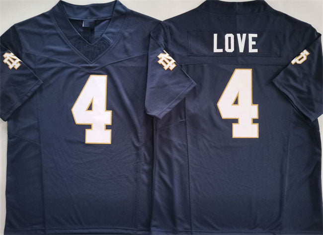 N.Dame Fighting Irish #4 Jeremiyah Love Navy 2025 F.U.S.E. Limited Stitched Football American College Jerseys