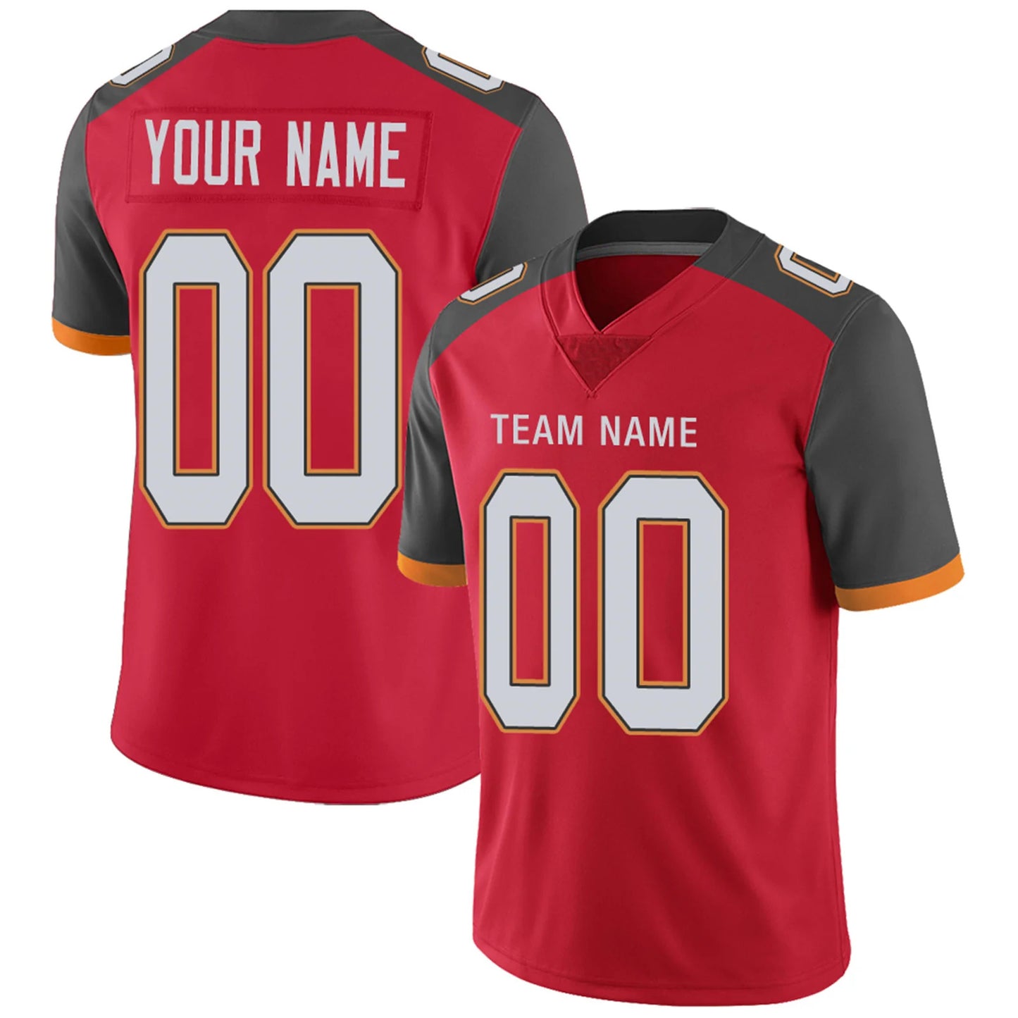 Custom TB.Buccaneers Red Personalized Design Your Own Name and Number for Men Women Youth Footbal Jerseys