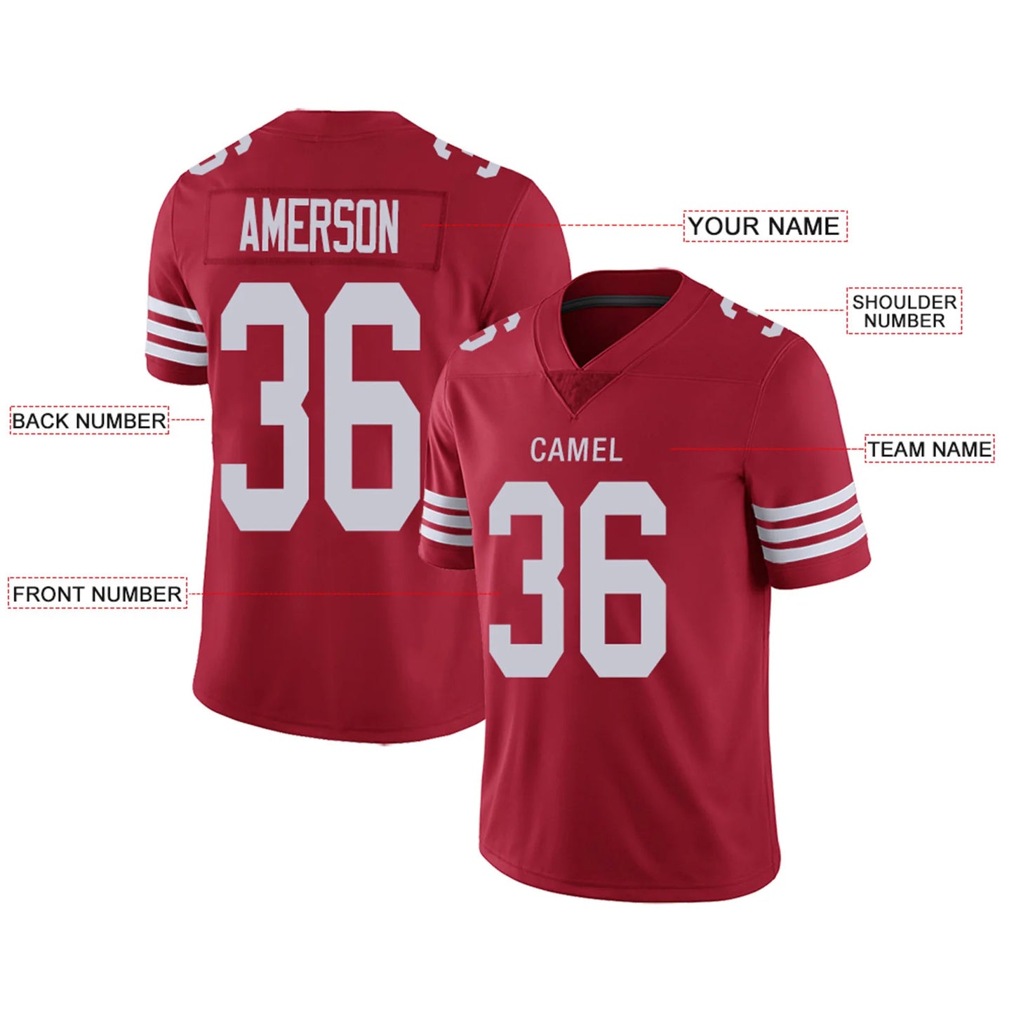 Custom SF.49ers Red Personalized Design Your Own Name and Number for Men Women Youth Footbal Jerseys