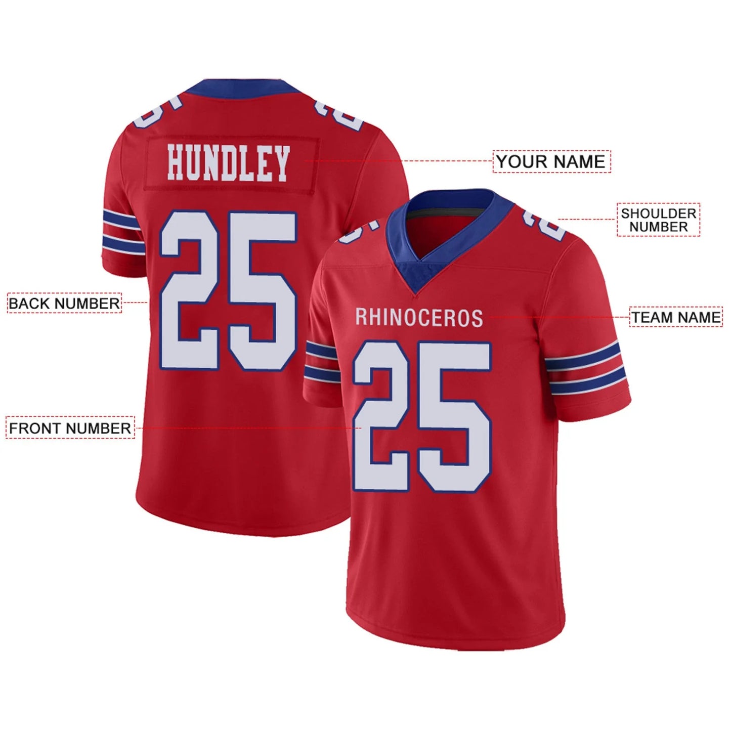 Custom B.Bills Red Personalized Design Your Own Name and Number for Men Women Youth Footbal Jerseys