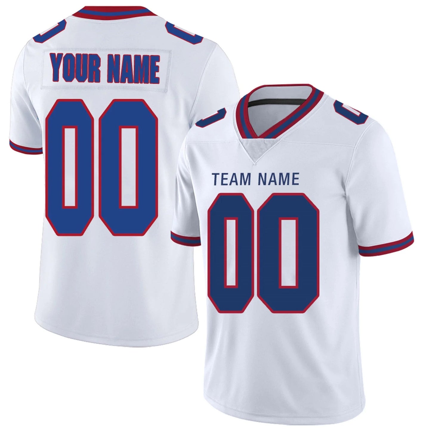 Custom NY.Giants White Personalized Design Your Own Name and Number for Men Women Youth Footbal Jerseys