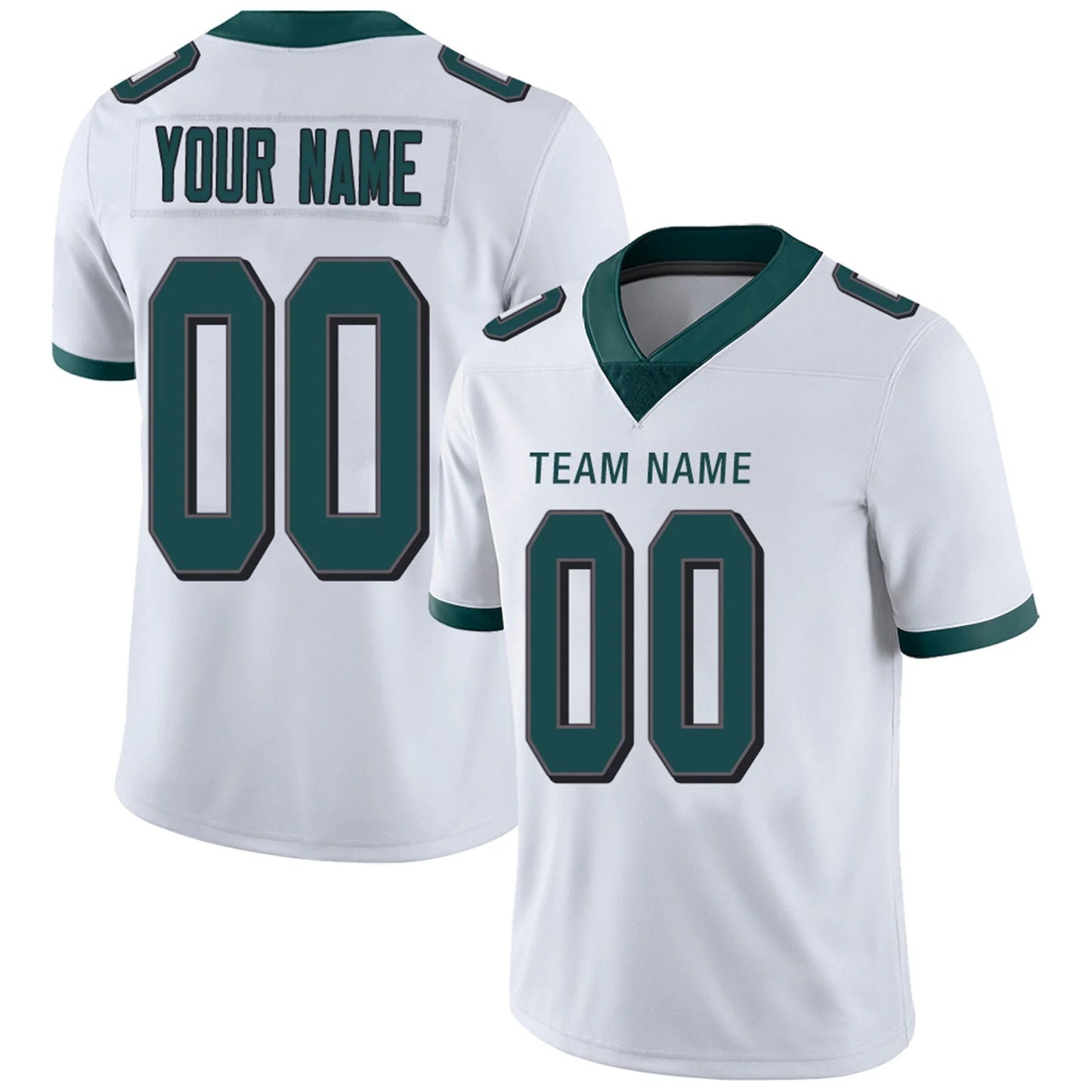 Custom P.Eagles White Personalized Design Your Own Name and Number for Men Women Youth Footbal Jerseys