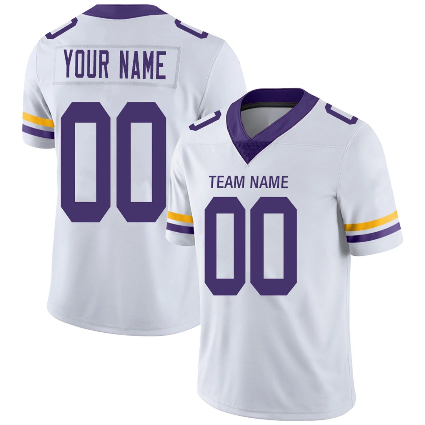 Custom MN.Vikings White Personalized Design Your Own Name and Number for Men Women Youth Footbal Jerseys