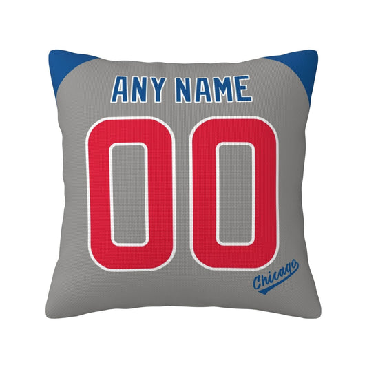 Custom Chicago Cubs Pillow Decorative Throw Pillow Case - Print Personalized Football Team Fans Name & Number Birthday Gift Football Pillows
