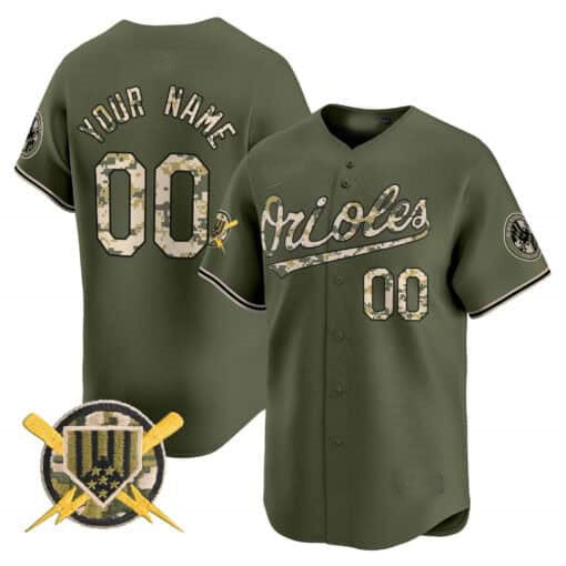 Custom Baltimore Orioles Armed Forces Day Vapor Premier Limited ¡§C All Stitched Baseball Jersey