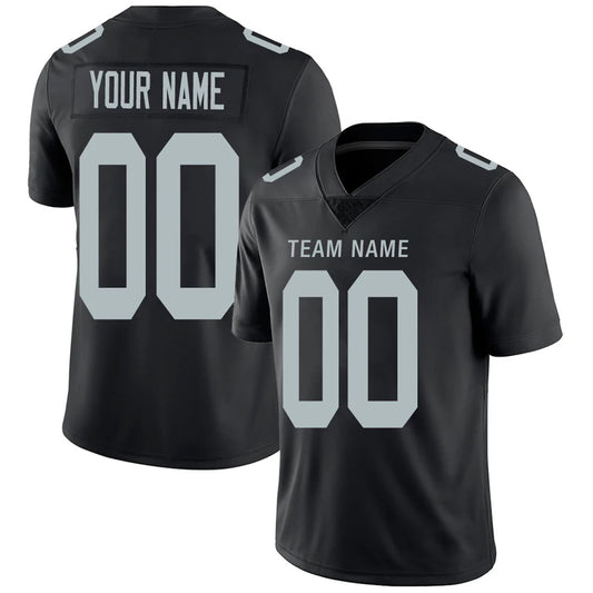 Custom LV.Raiders Black Personalized Design Your Own Name and Number for Men Women Youth Footbal Jerseys
