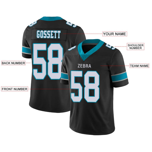 Custom C.Panthers Black Personalized Design Your Own Name and Number for Men Women Youth Footbal Jerseys