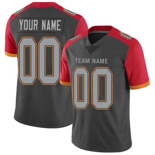 Custom TB.Buccaneers Gray Personalized Design Your Own Name and Number for Men Women Youth Footbal Jerseys