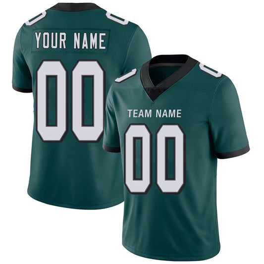 Custom P.Eagles Green Personalized Design Your Own Name and Number for Men Women Youth Footbal Jerseys