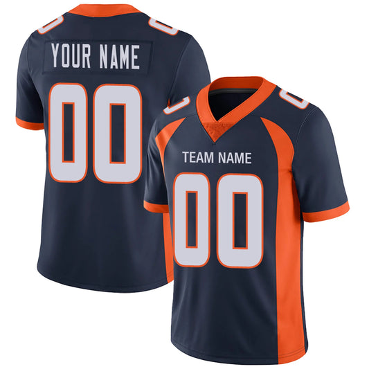 Custom D.Broncos Navy Personalized Design Your Own Name and Number for Men Women Youth Footbal Jerseys