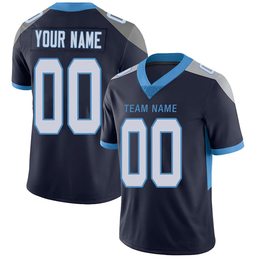 Custom T.Titans Navy Personalized Design Your Own Name and Number for Men Women Youth Footbal Jerseys