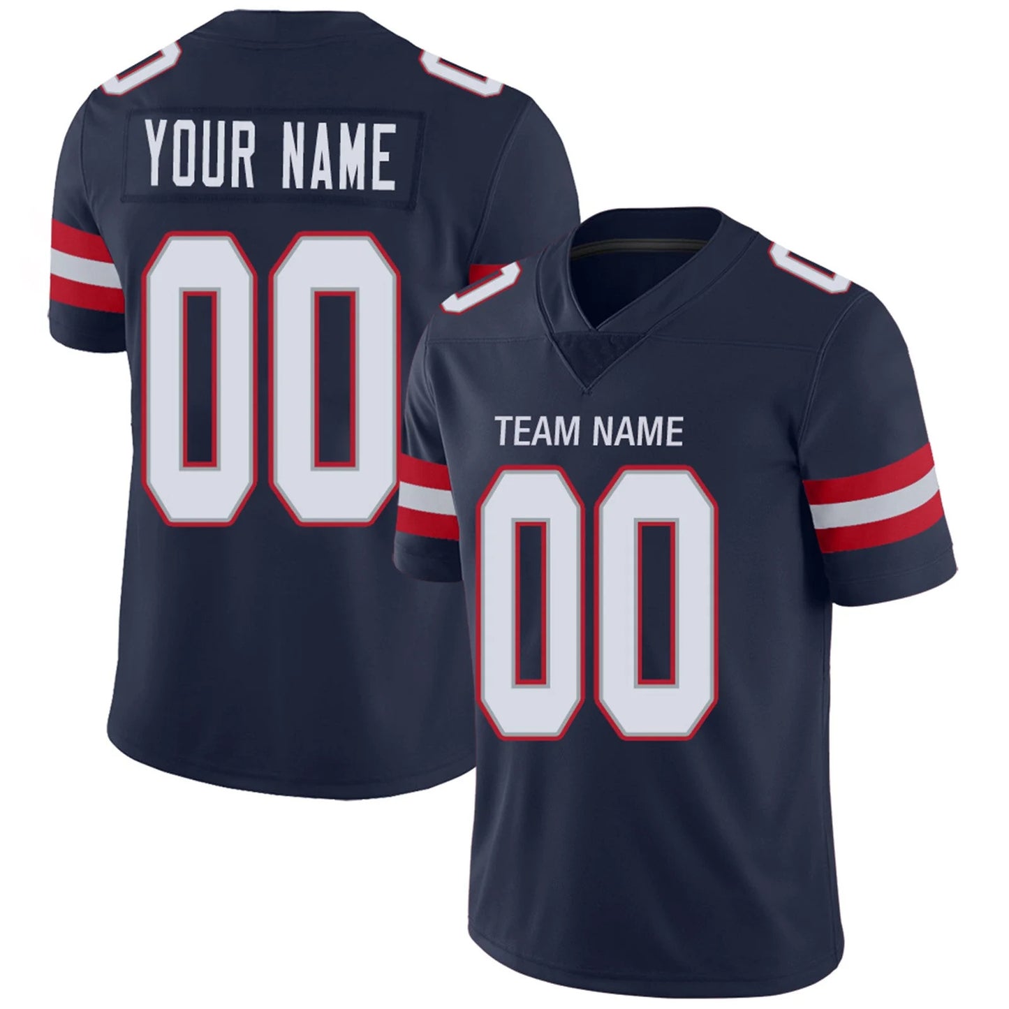 Custom NE.Patriots Navy Personalized Design Your Own Name and Number for Men Women Youth Footbal Jerseys