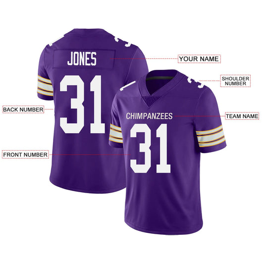 Custom MN.Vikings Purple Personalized Design Your Own Name and Number for Men Women Youth Footbal Jerseys
