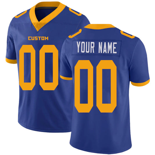 Custom LA.Rams Royal Personalized Design Your Own Name and Number for Men Women Youth Footbal Jerseys