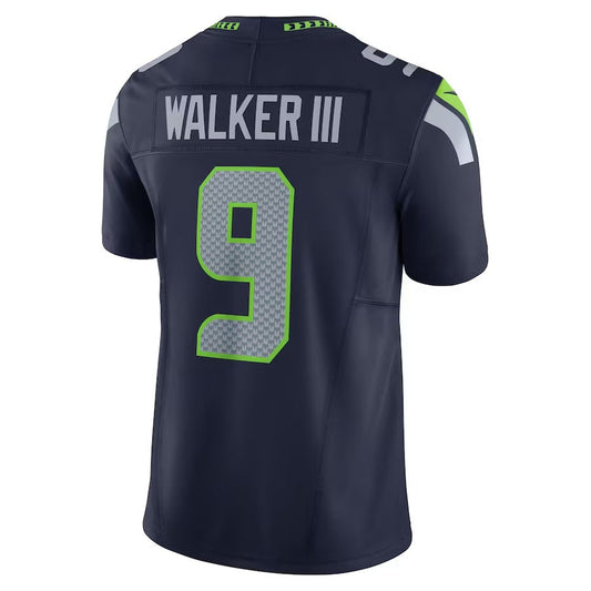 S.Seahawks #9 Kenneth Walker III College Navy Team 50th Season Vapor F.U.S.E. Limited Stitched American Football Jerseys