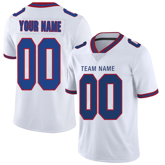 Custom NY.Giants White Personalized Design Your Own Name and Number for Men Women Youth Footbal Jerseys
