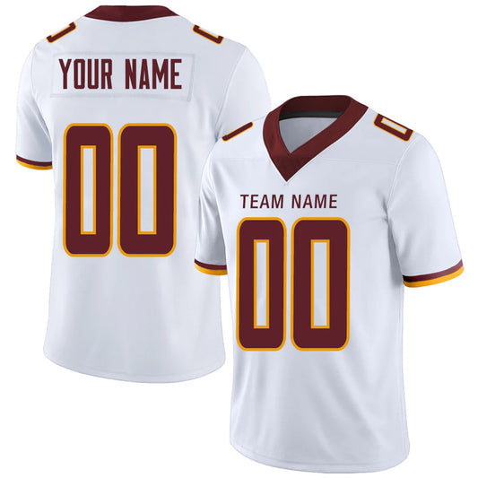 Custom W.Football Team White Personalized Design Your Own Name and Number for Men Women Youth Footbal Jerseys