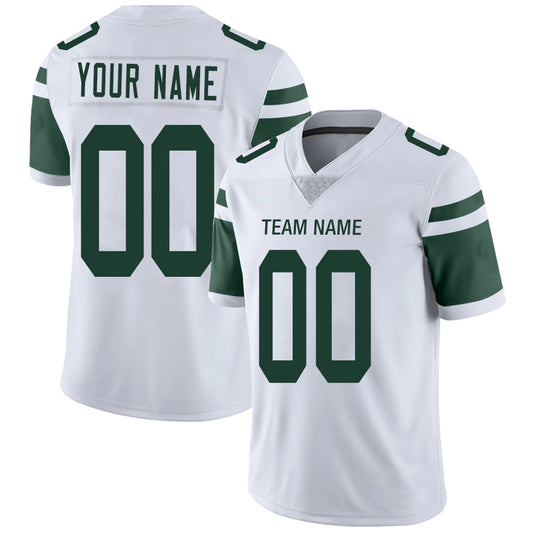 Custom NY.Jets White Personalized Design Your Own Name and Number for Men Women Youth Footbal Jerseys
