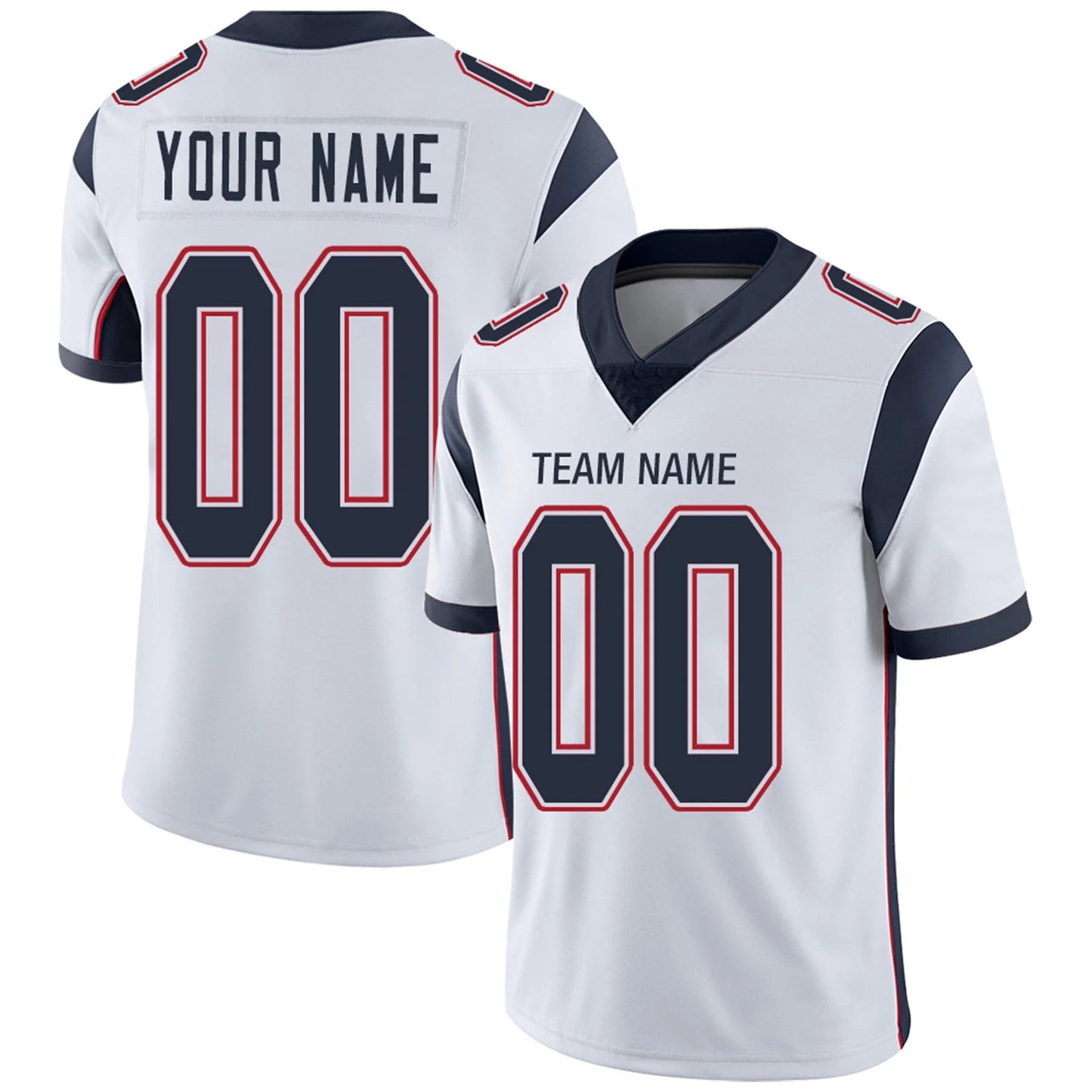 Custom NE.Patriots White Personalized Design Your Own Name and Number for Men Women Youth Footbal Jerseys