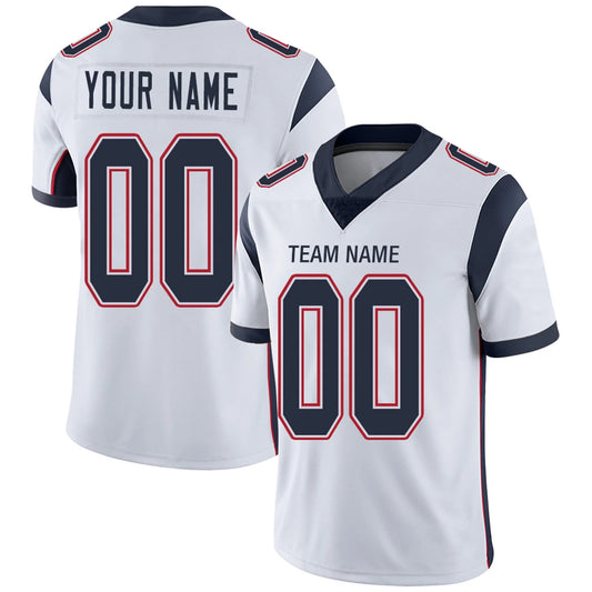 Custom NE.Patriots White Personalized Design Your Own Name and Number for Men Women Youth Footbal Jerseys
