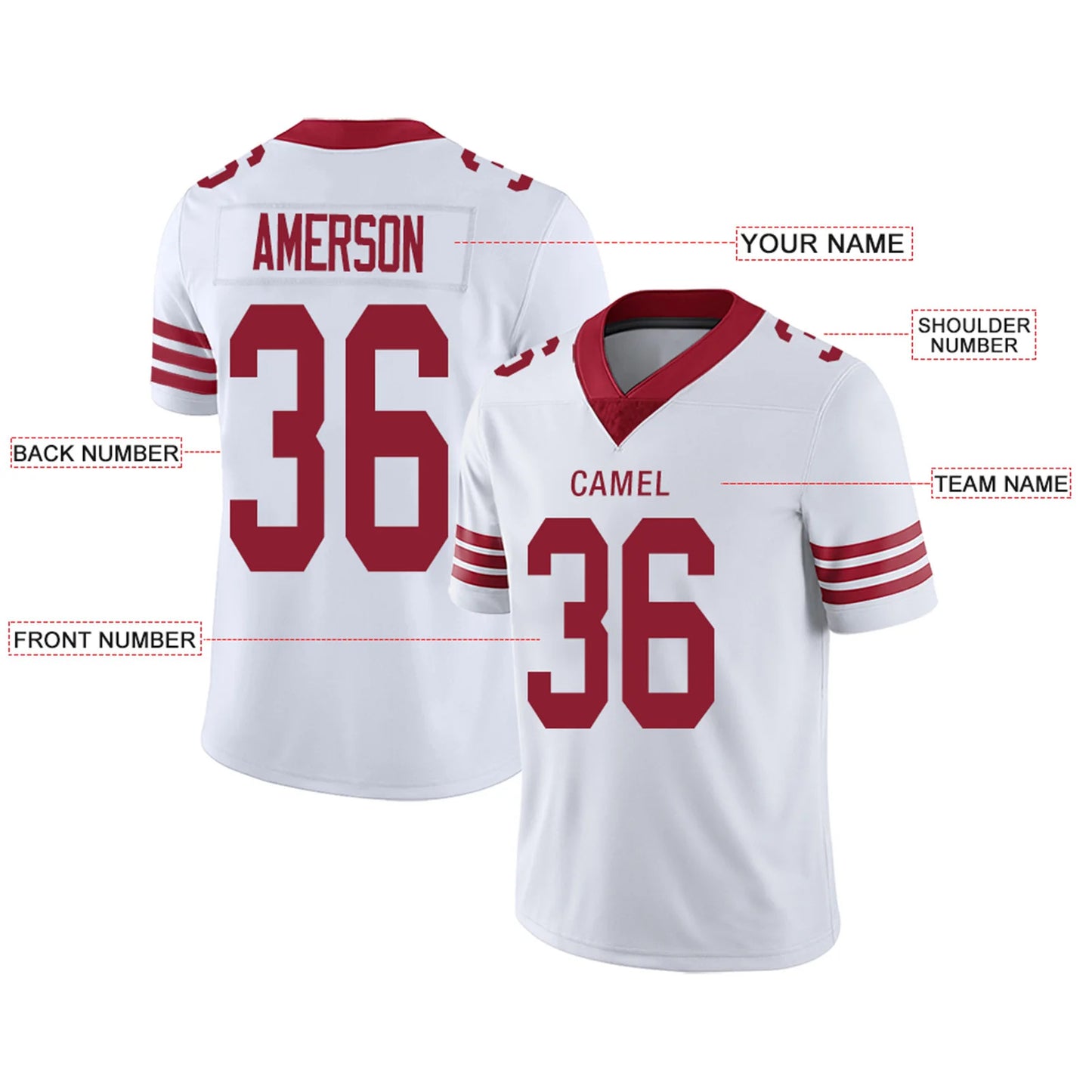 Custom SF.49ers White Personalized Design Your Own Name and Number for Men Women Youth Footbal Jerseys