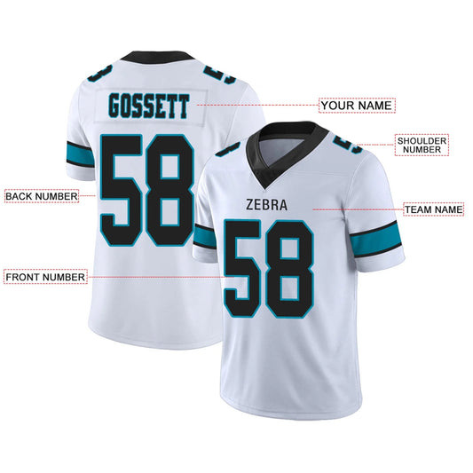 Custom C.Panthers White Personalized Design Your Own Name and Number for Men Women Youth Footbal Jerseys