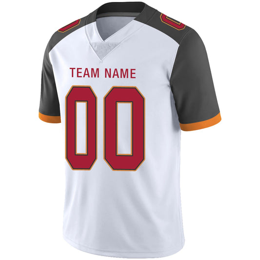 Custom TB.Buccaneers White Personalized Design Your Own Name and Number for Men Women Youth Footbal Jerseys