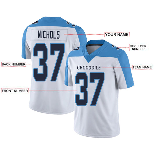 Custom T.Titans White Personalized Design Your Own Name and Number for Men Women Youth Footbal Jerseys